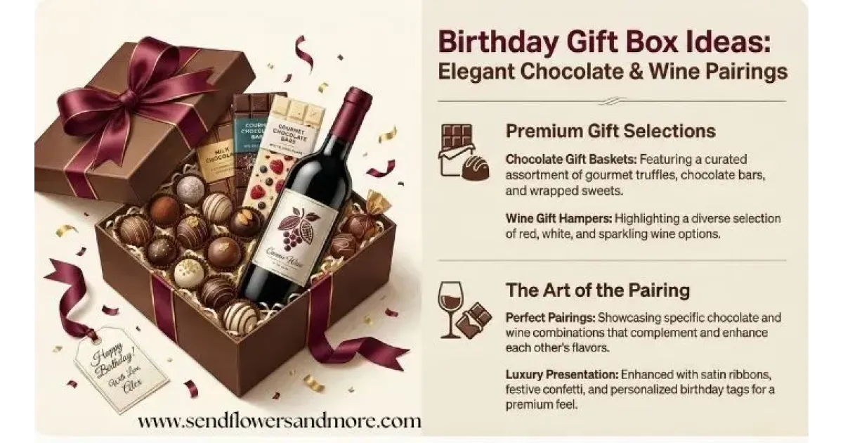 Birthday Gift Box Ideas: Chocolate & Wine Baskets They'll Love
