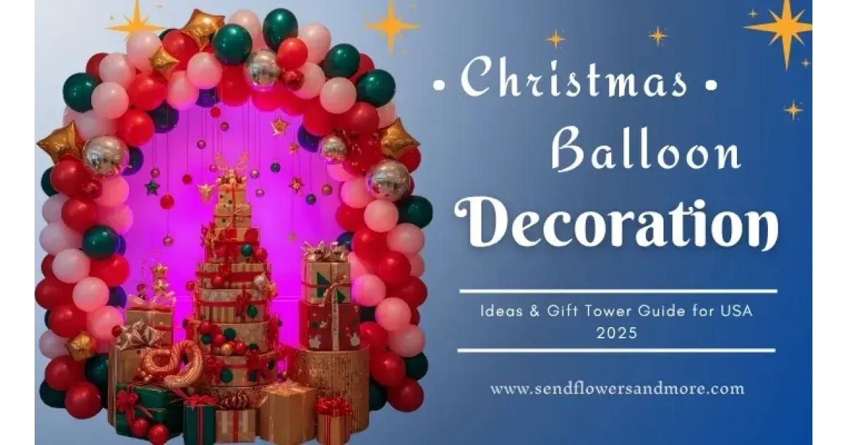 Christmas Balloon Decoration Ideas & Gift Tower