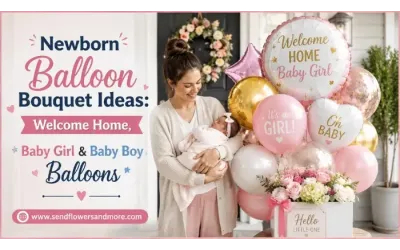Newborn Balloon Bouquet Ideas: Welcome Home,