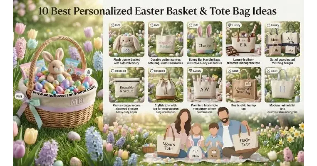 10 Best Personalized Easter Basket & Tote Bag Ideas