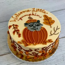 Welcome Baby Pumpkin Autumn Shower Cake