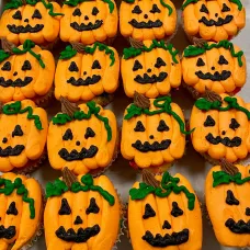 Happy Jack-o-Lantern Cupcakes