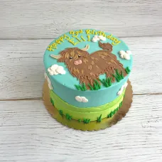 Cute Highland Cow Cake