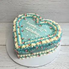 Lovely Heart-Shaped Cake with Roses