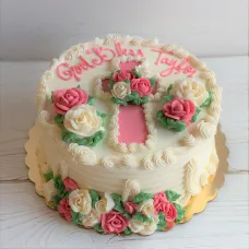 Floral Cross Cake - VEGAN