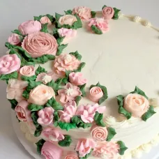 Cascading Flowers Cake - VEGAN