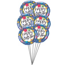 Colourful balloons (6-Mylar and 3-Latex Balloons)
