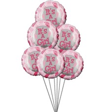 Girly Balloons (6-Mylar Balloons)
