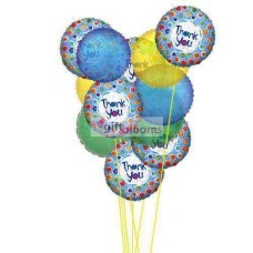 Thank's Balloons (3 Latex and 6 Mylar Balloons)