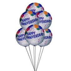 Anniversary wishes ballons (6 Mylar Balloons)