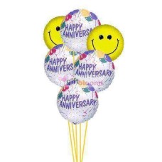 Wishes and smile balloons (6 Latex and 6 Mylar Balloons)