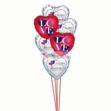 Balloons bouquet of love (6 Latex and 6 Mylar Balloons)