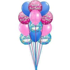 Bunch of lovely happy birthday balloons (6 Latex and 6 Mylar Balloons)