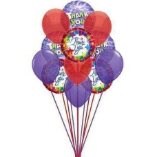 Bunch of THANK YOU balloons (6 Latex and 6 Mylar Balloons)