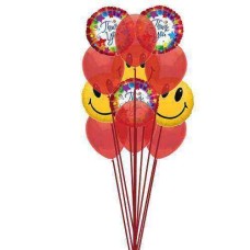 Thank's with smile (6 Latex and 6 Mylar Balloons)