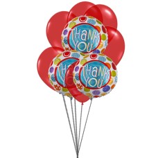 Thank You Balloons (3 Mylar Balloons & 6 Latex Balloons)