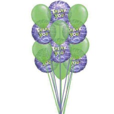 Bunch of Thanks (6 Latex and 6 Mylar Balloons)