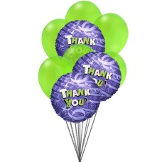 Bunch of Thanks (3 Mylar Balloons & 6 Latex Balloons)