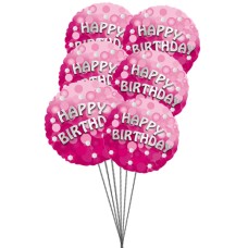 Rich Birthday balloons (6 Mylar Balloons)