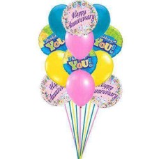 Thinking on Anniversary balloons (3 Latex and 6 Mylar Balloons)