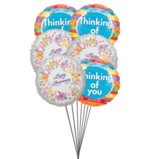 Thinking on Anniversary balloons (6 Mylar Balloons)