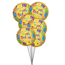 Bouquet of best birthday balloons (6 Mylar Balloons)