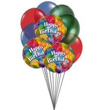Balloons on Birthday (6 Latex Balloons and 3 Mylar Balloons)