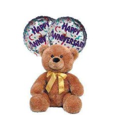 Anniversary with my love (Teddy+6 balloons)