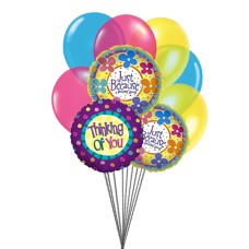 Thinking You (3 Mylar Balloons & 6 Latex Balloons)