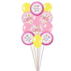 Lovely Balloons For Lovely Baby (3 Latex and 6 Mylar Balloons)