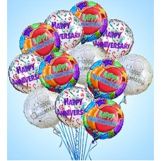 Air-Rangement - Anniversary Mylar Balloons (One Dozen)