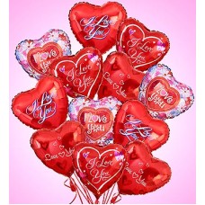 Air-Rangement - Love and Romance Mylar Balloons (One Dozen)