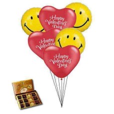 Smiley balloons with chocolates