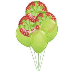 X'mas Balloons (4 Latex And 4 Mylar)