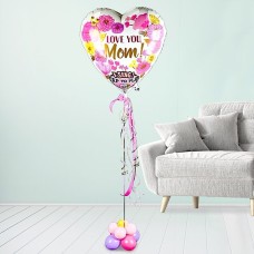Singing foil balloon "Love you Mom"
