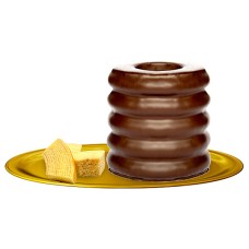 Pyramid Cake with fine dark chocolate coating