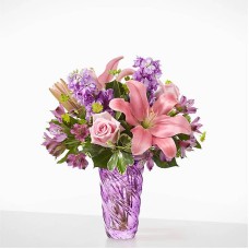 Precious Petals Bouquet with Luxe Swirl Vase (Standard)
