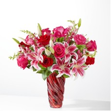 Always You Bouquet with Luxe Swirl Vase (Standard)