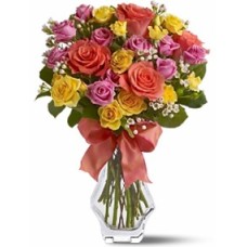 A Bouquet Of Colorful Roses