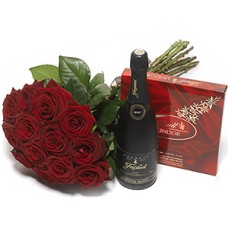 Roses, Wine And A Box Of Chocolates