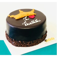 "Crowned in Love" Chocolate Cake