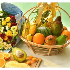 FINEST FRUITS FIESTA WITH FLOWER BUNCH
