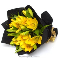 BUNCH OF YELLOW LILIES (5 STEMS)