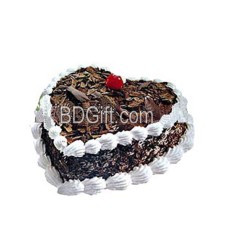 (16) 3.3 Pounds Black Forest Heart Cake