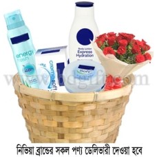 Extraordinary Women's skin care gift basket.