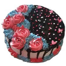 1 Pound Round Shape Vanilla Cake