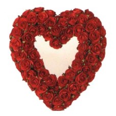 (12) Heart Shaped Roses W/ 100 Roses