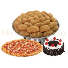 Cake & Floral Chicken Combo