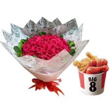 (54) Flower W/ Chocolate and candle