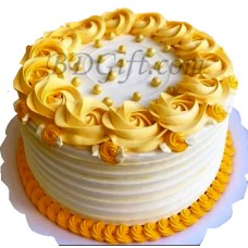 1 Pound Round Shape Vanilla Cake